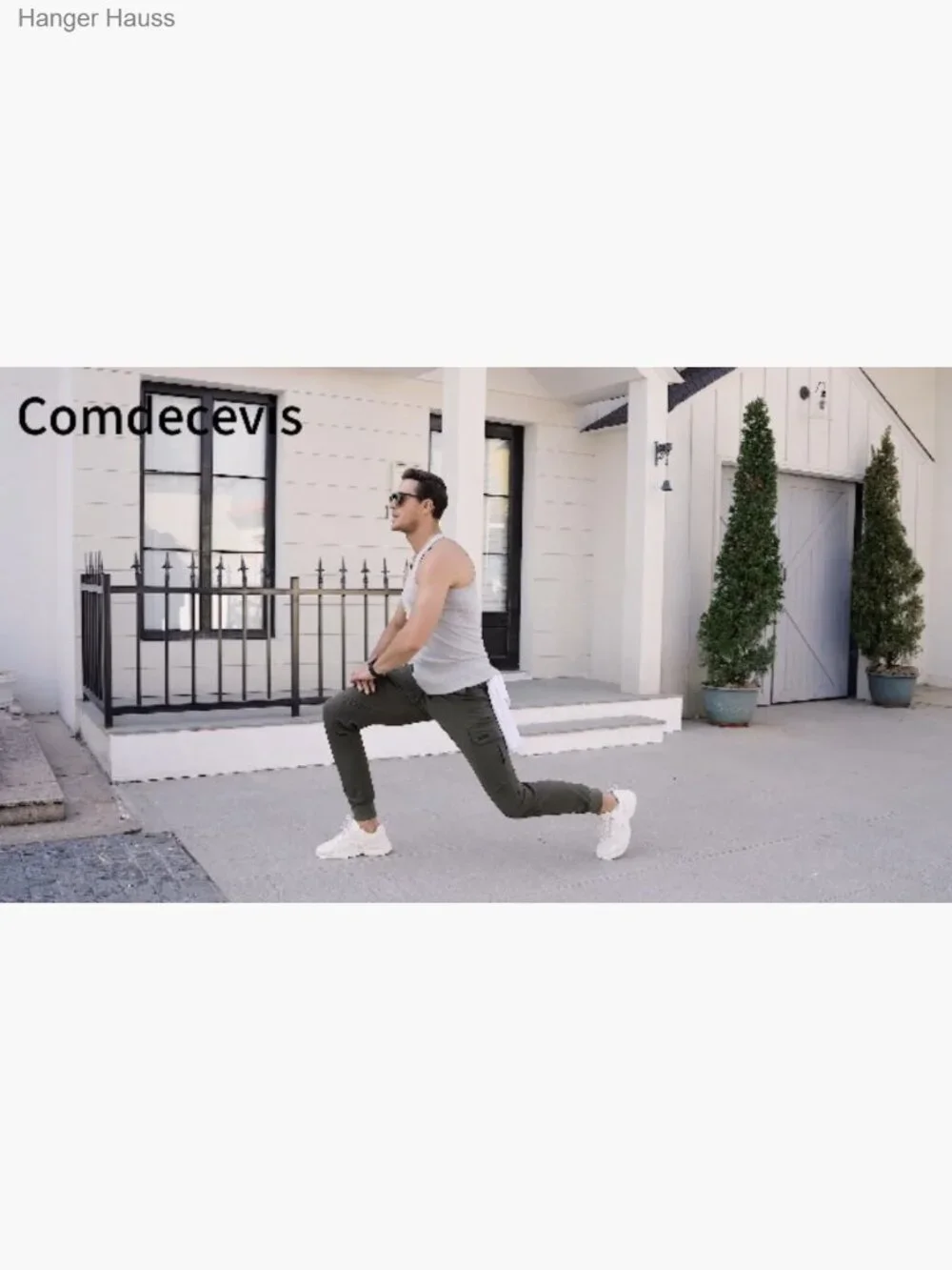 Men's Cargo Jogger Pants Stretch Sweatpants Slim Fit with Zipper Pockets - Picture 7 of 7